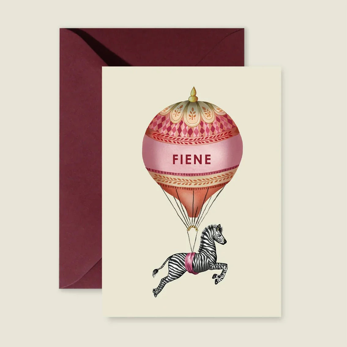 Geboortekaartje Zebra Balloon Orange - Story of July