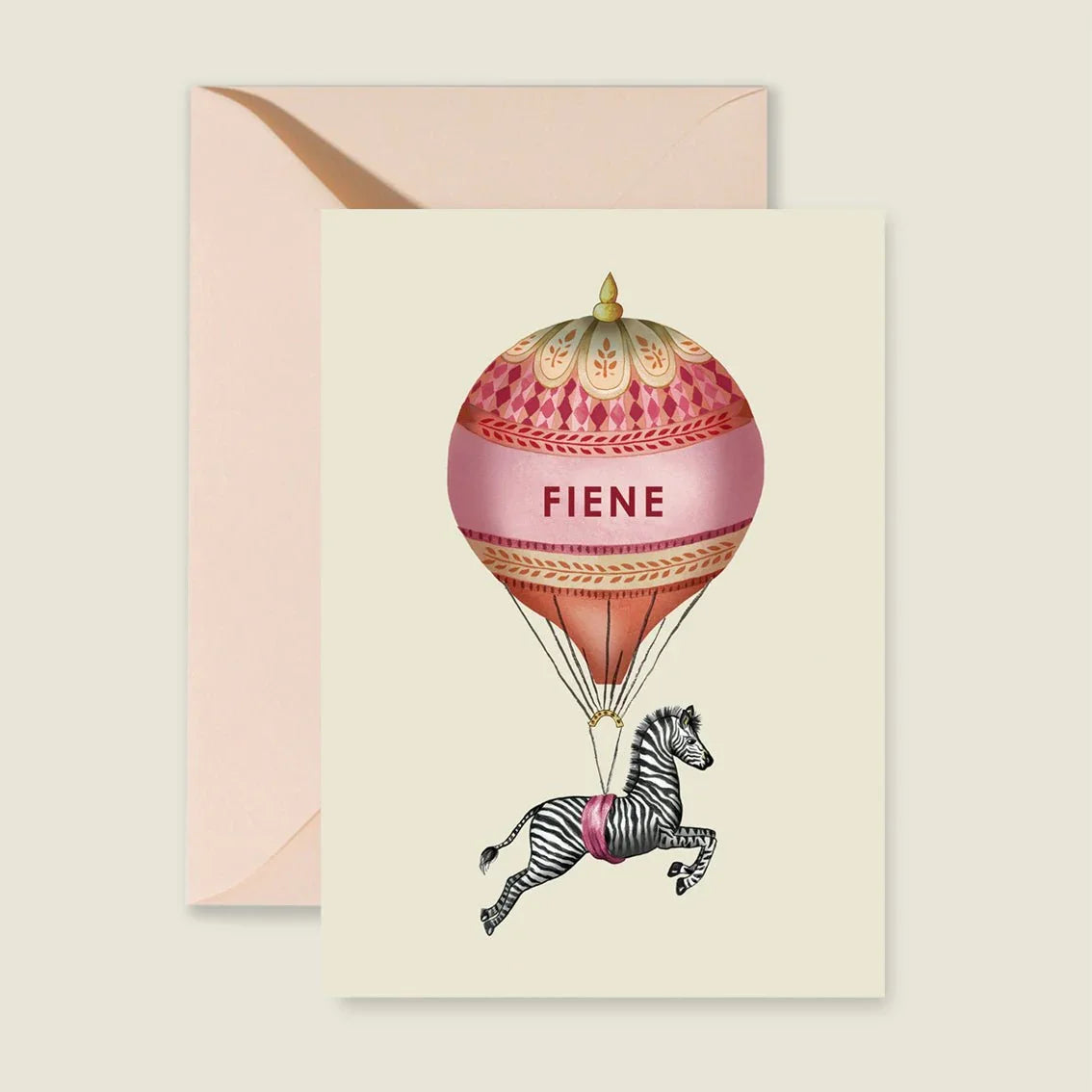 Geboortekaartje Zebra Balloon Orange - Story of July