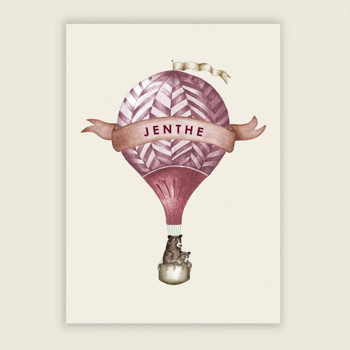 Print Bear Balloon Pink - Story of July