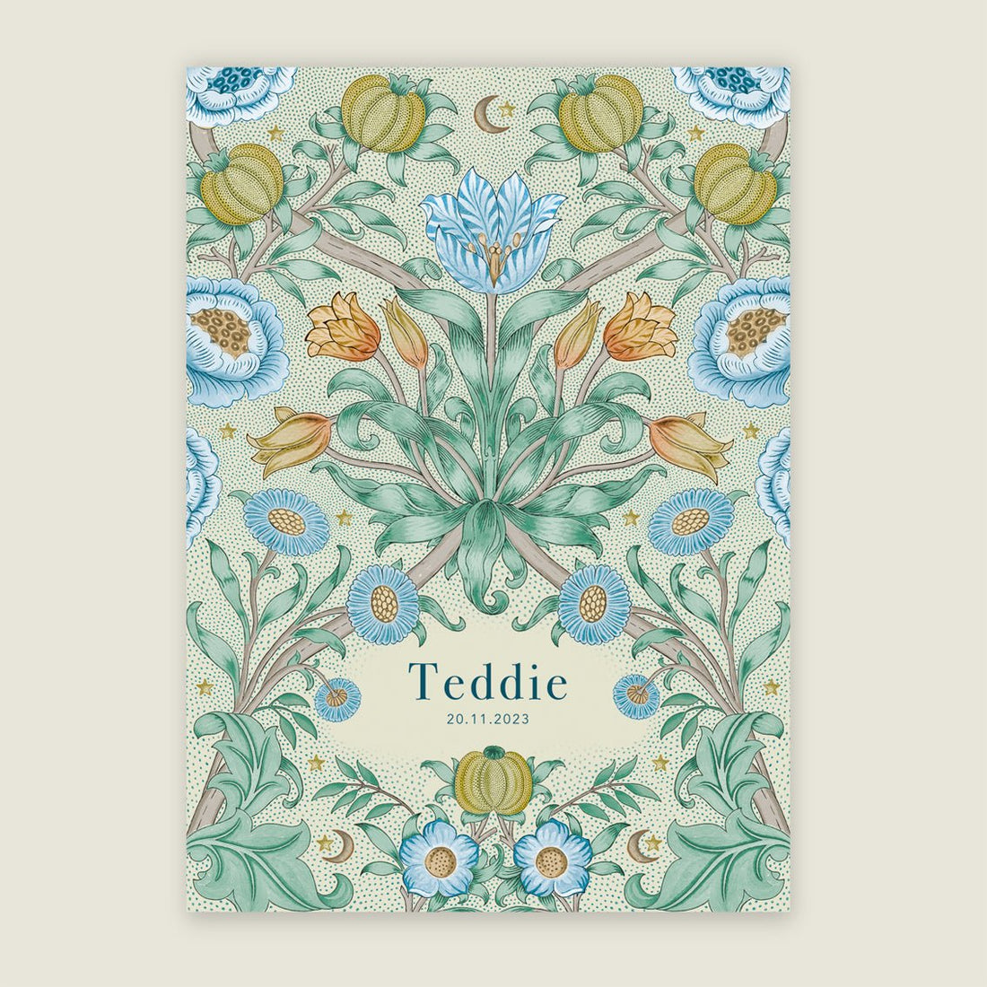 Print Blooming Flowers Blue - Story of July