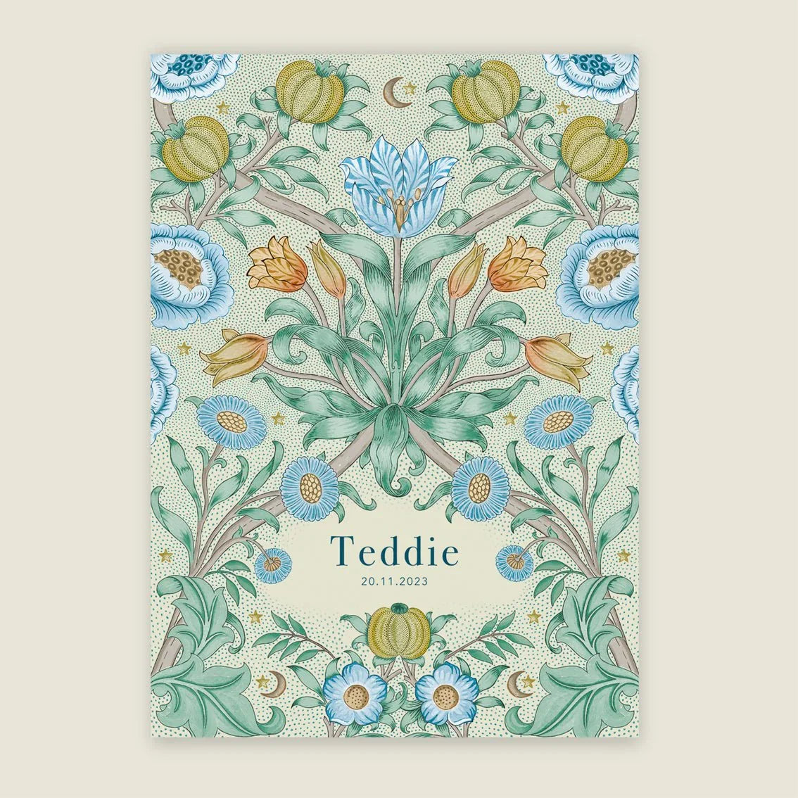 Print Blooming Flowers Blue - Story of July