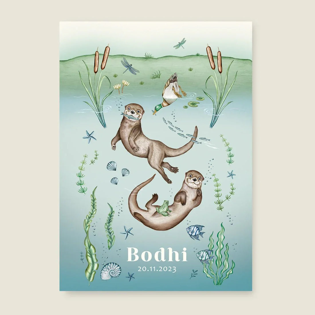 Print Cheeky Otters Lake - Story of July