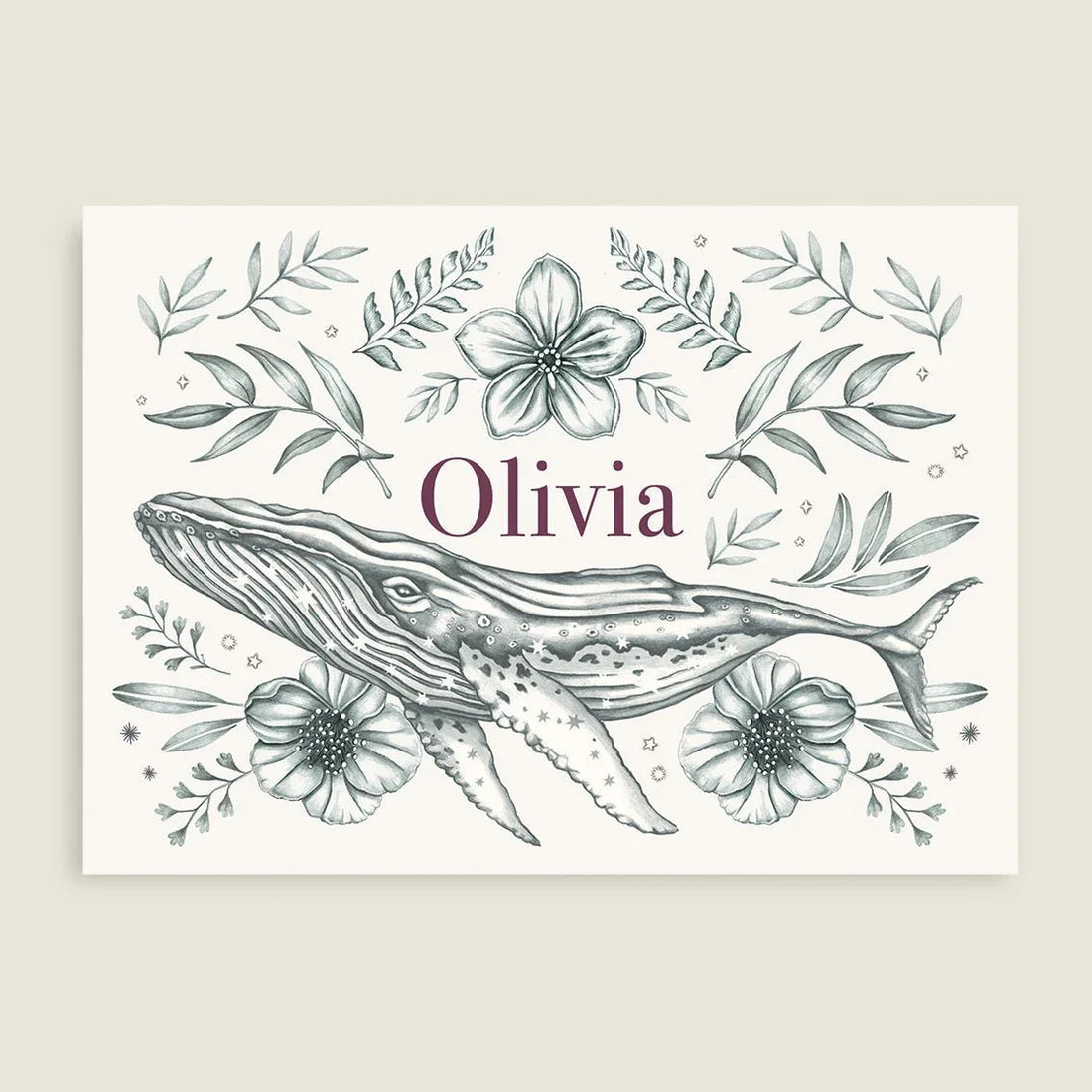 Print Flower Whale - Story of July