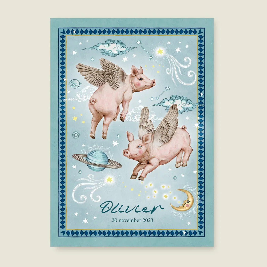 Print Flying Pigs - Story of July