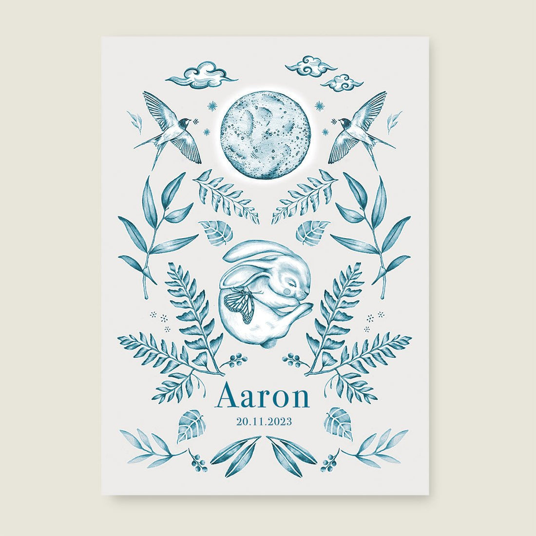 Print Little Rabbit Blue - Story of July