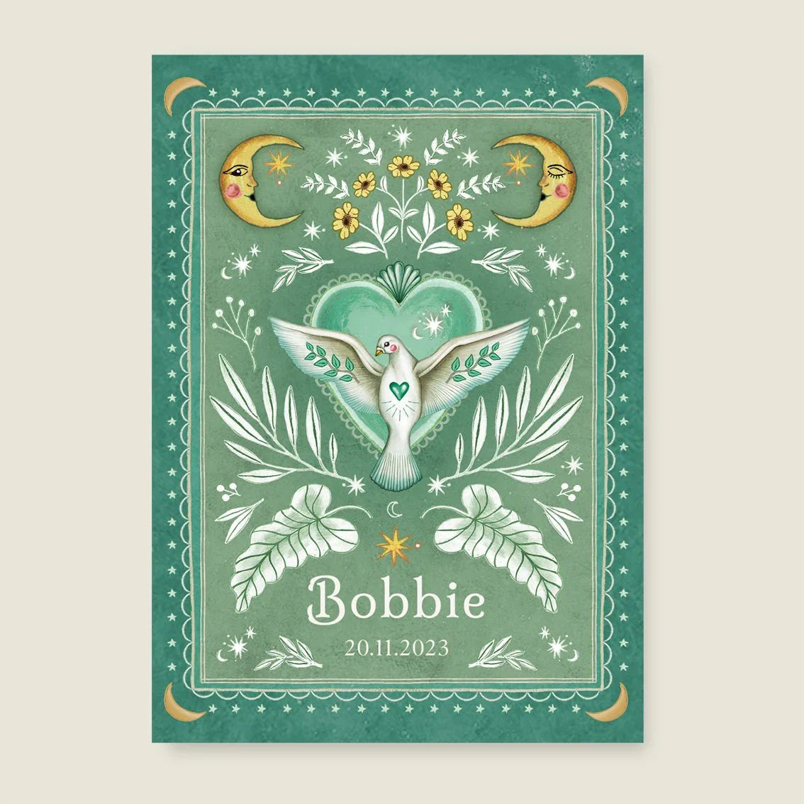 Print Love Dove Green - Story of July