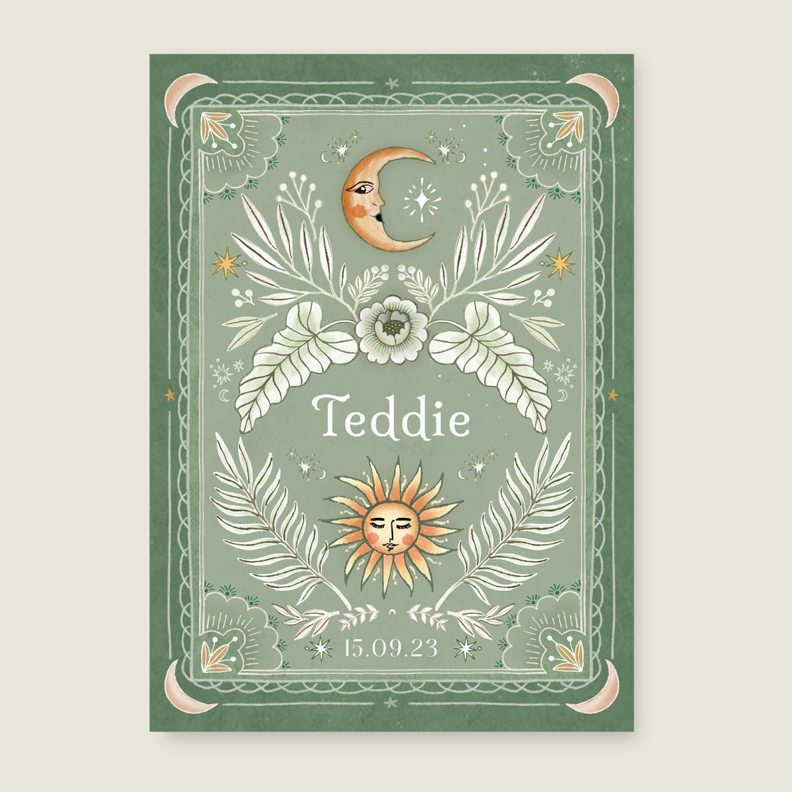 Print Moonchild Lightgreen - Story of July