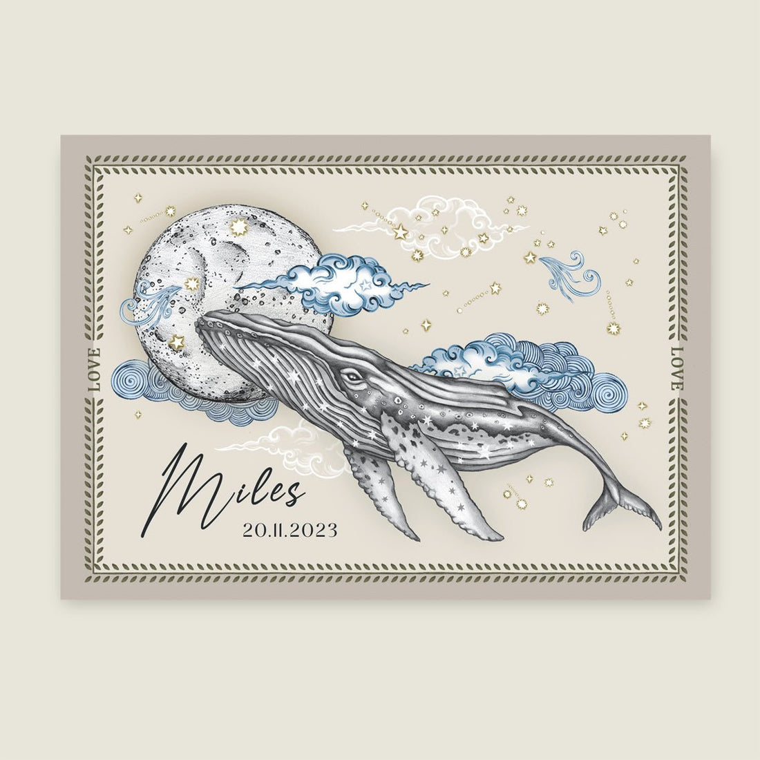 Print Moonlighting Whale - Story of July