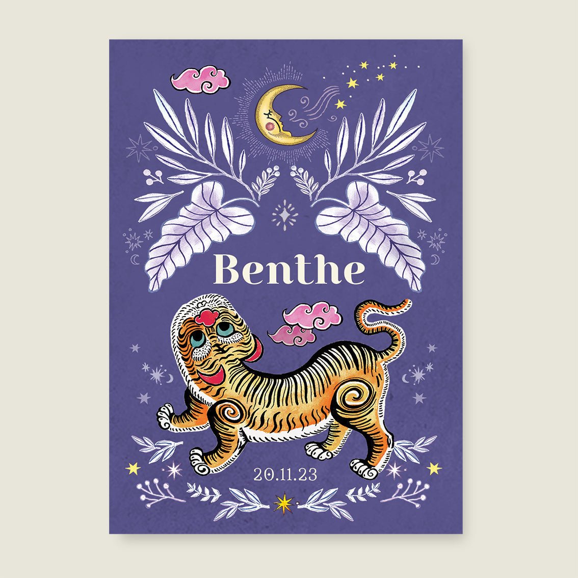 Print Pretty Tiger Paars - Story of July