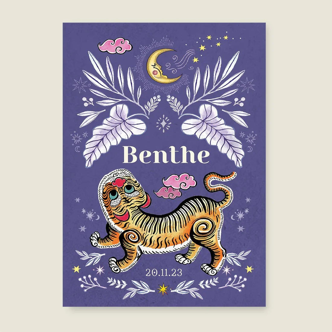 Print Pretty Tiger Paars - Story of July