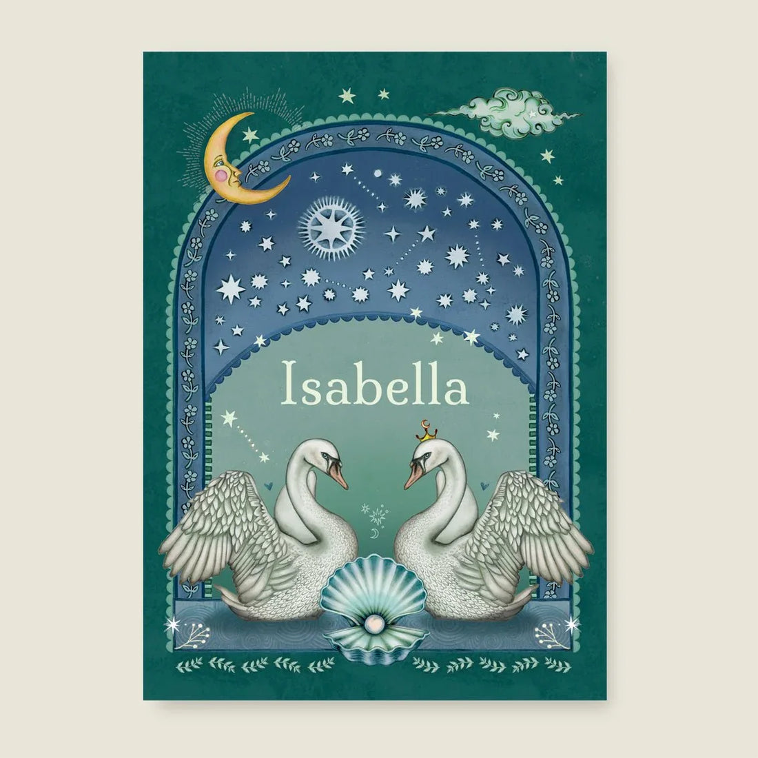 Print Swan Pearl Green - Story of July