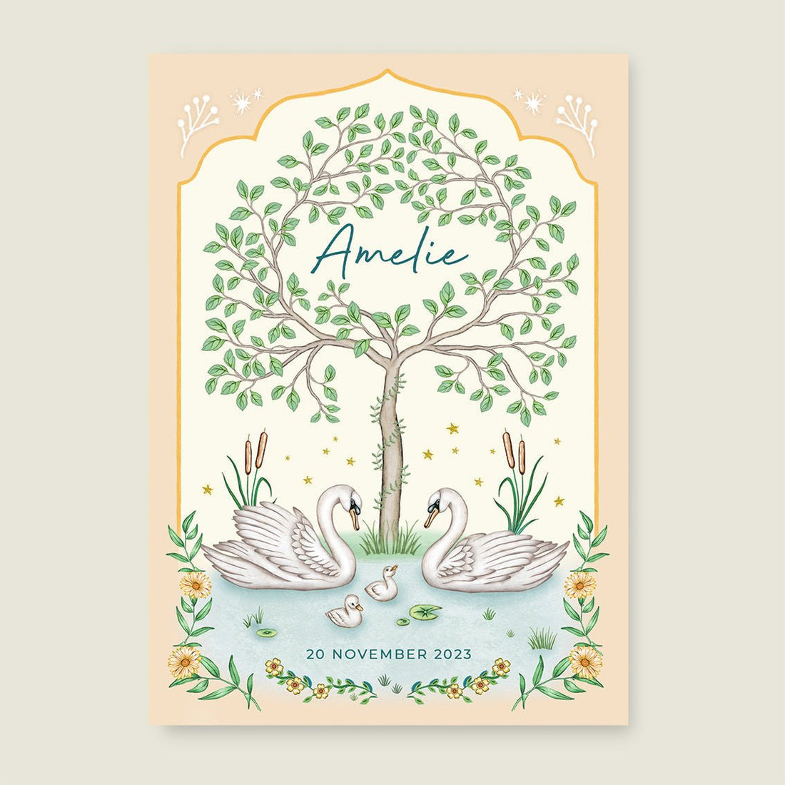 Print Swan Tree - Story of July