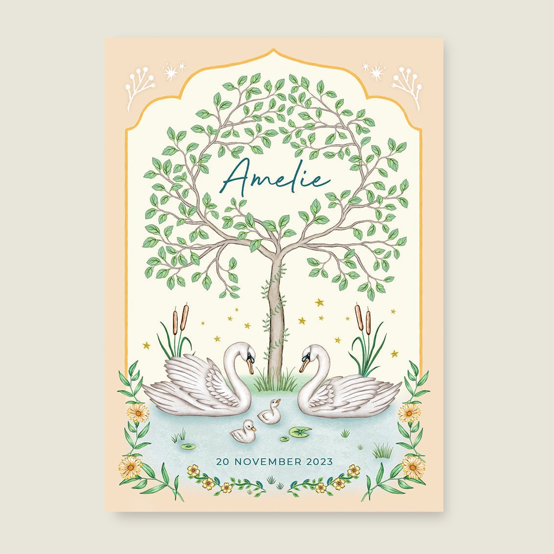 Print Swan Tree - Story of July