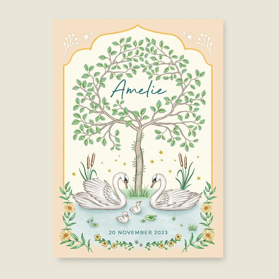 Print Swan Tree - Story of July