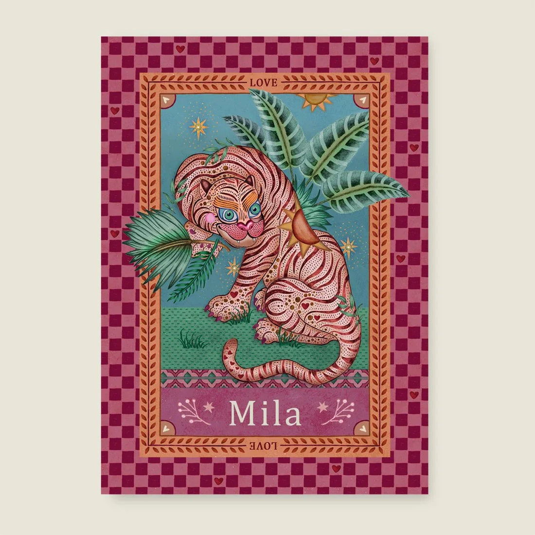 Print Tiger Heart Pink - Story of July