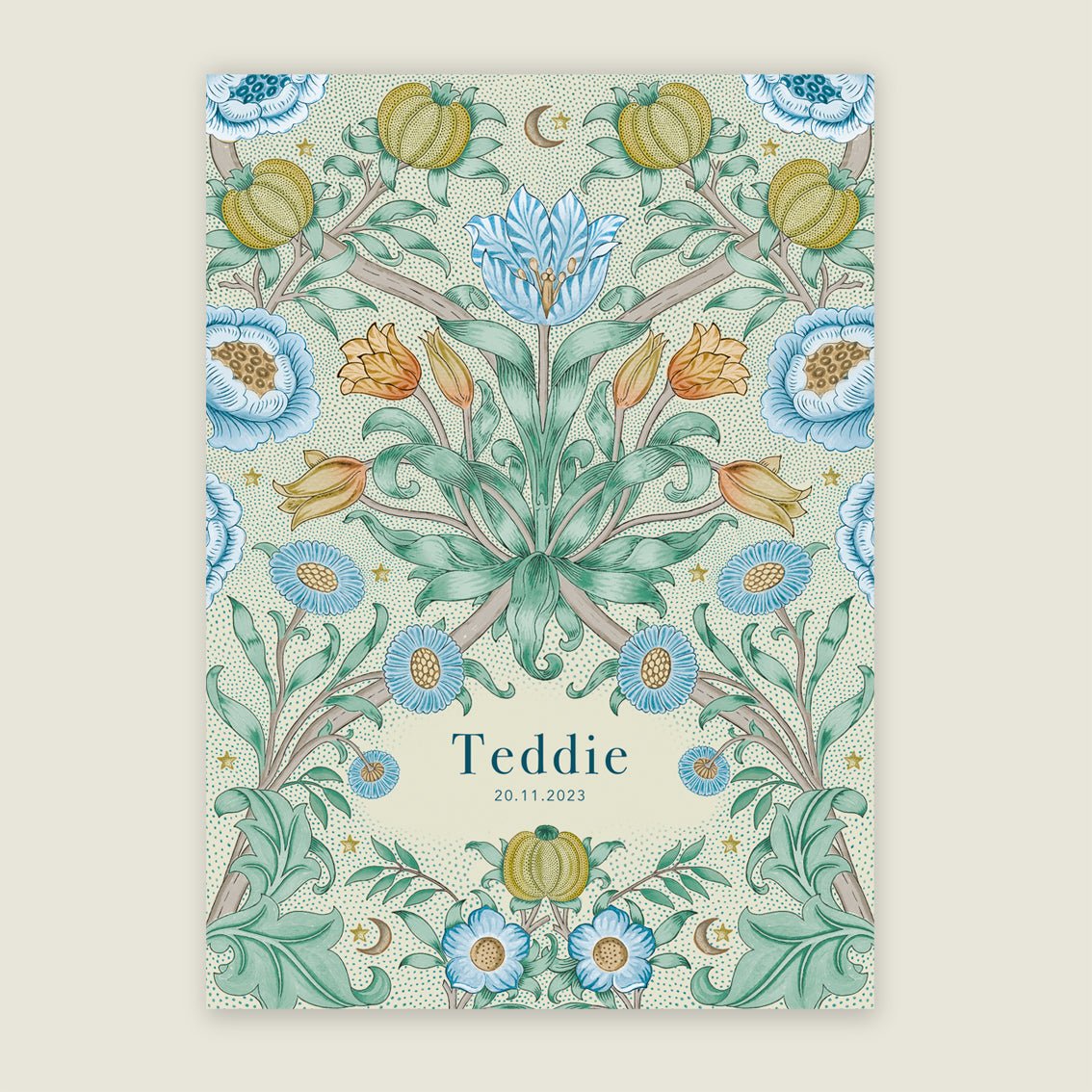 Sample Blooming Flowers Blue - Story of July