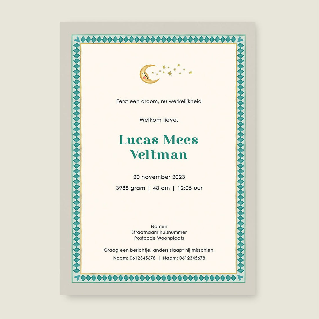 Sample Bos Dieren Khaki - Story of July