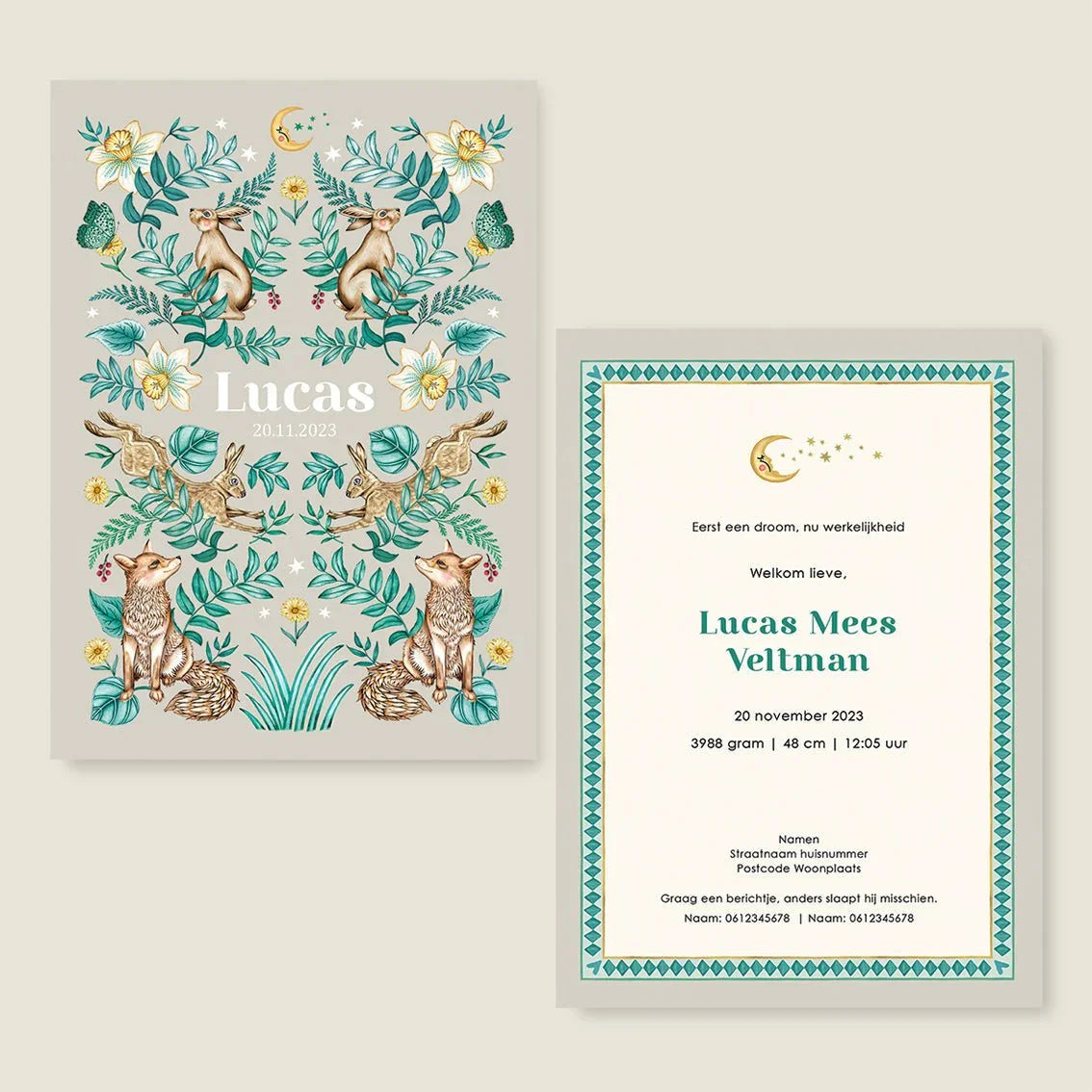 Sample Bos Dieren Khaki - Story of July