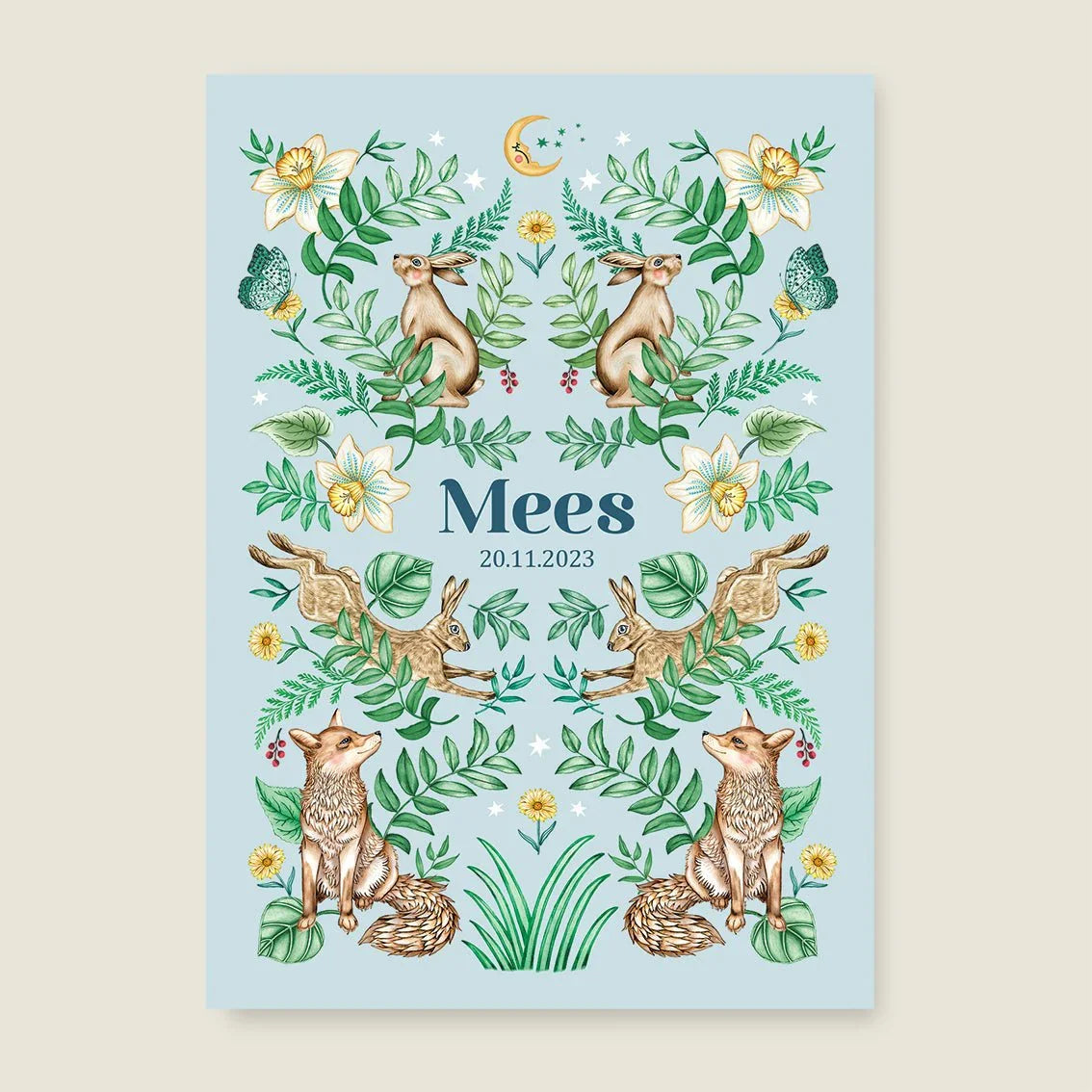 Sample Bos Dieren Light Blue - Story of July