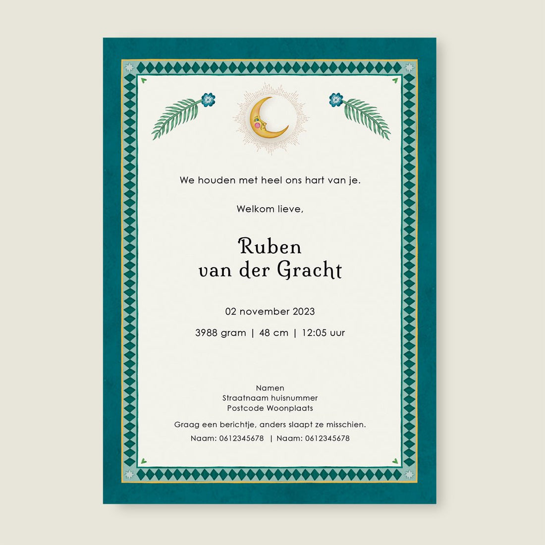 Sample Crane Bird And Elephant Blue - Story of July