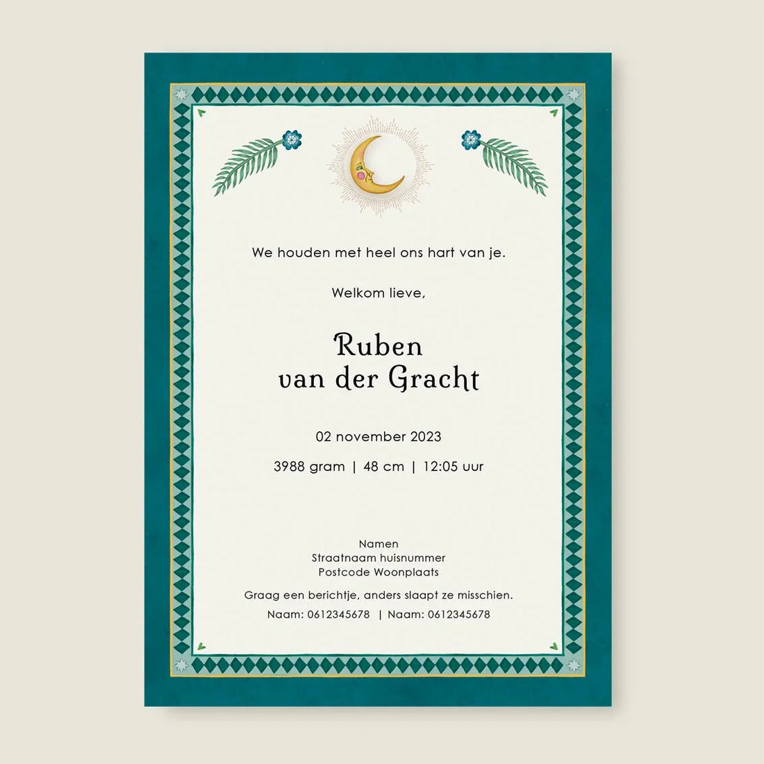 Sample Crane Bird And Elephant Blue - Story of July