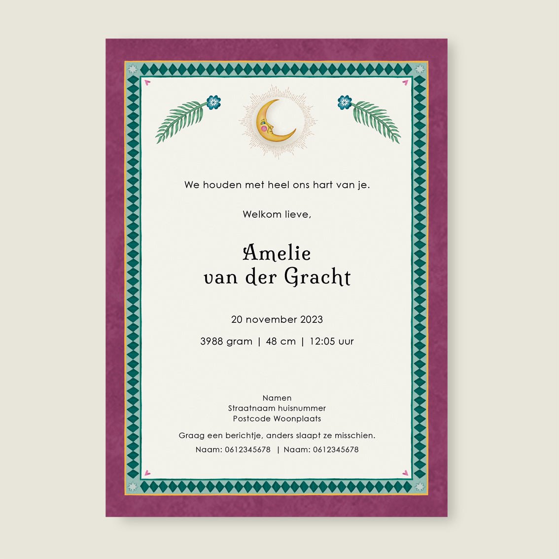 Sample Crane Bird And Elephant Red - Story of July