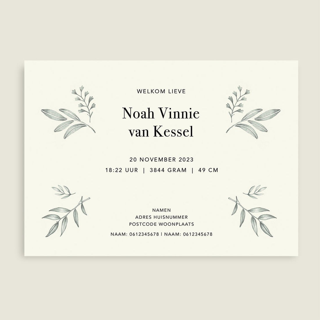 Sample Panter Leaves - Story of July