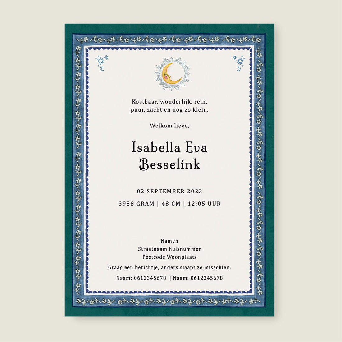 Sample Swan Pearl Green - Story of July