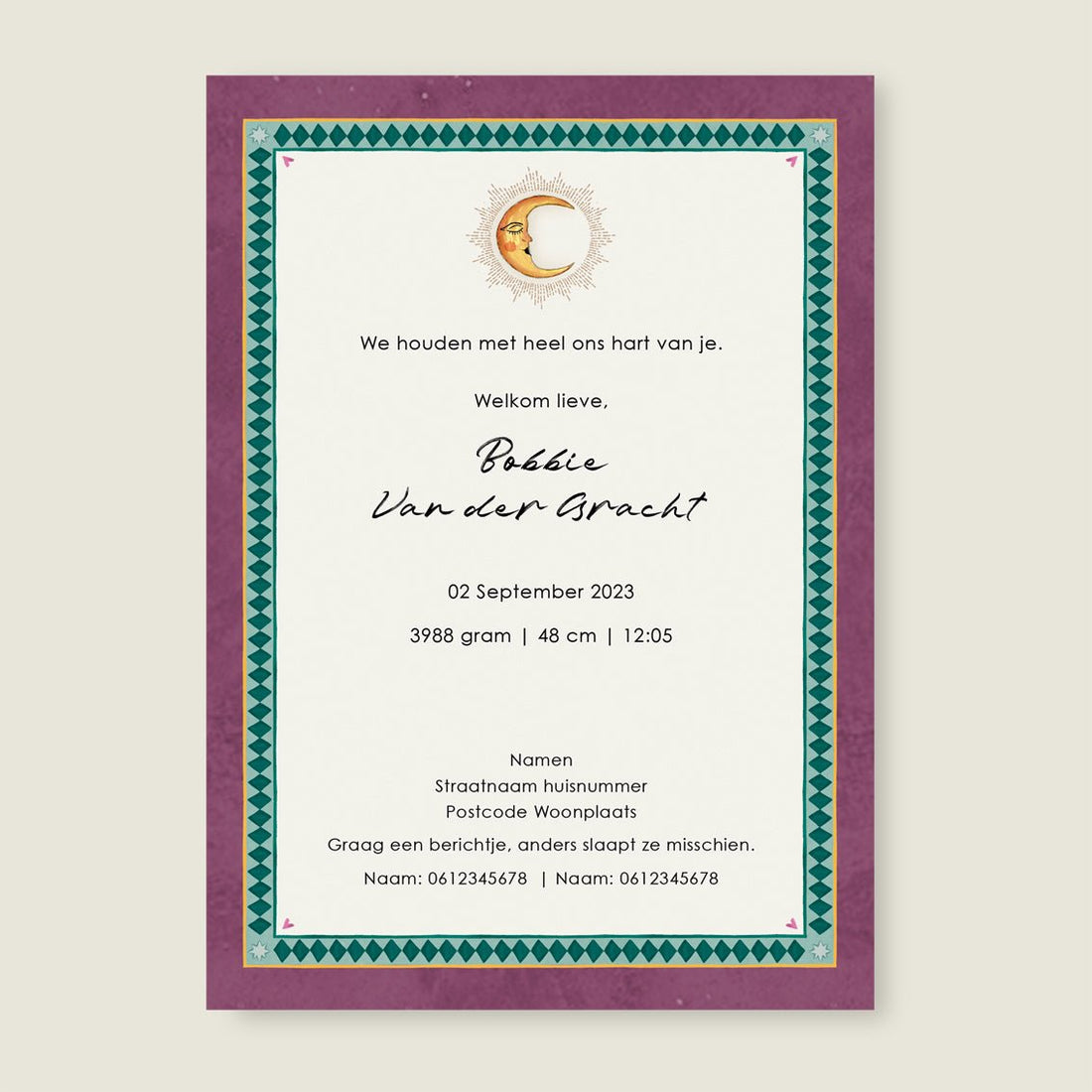 Sample Uni Palms Pink - Story of July