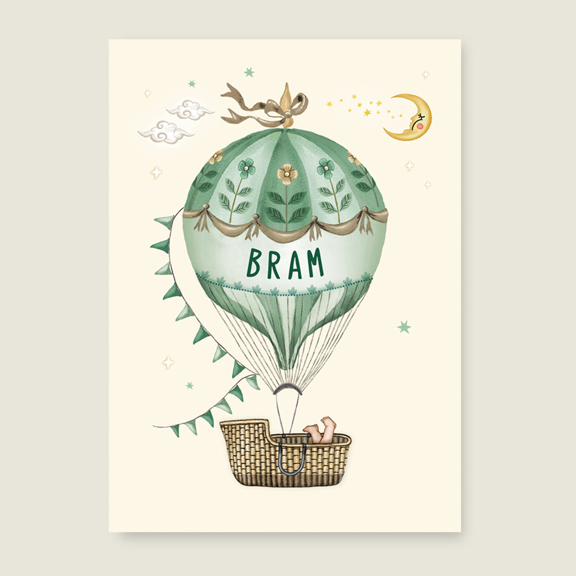 Print Basket balloon lightgreen
