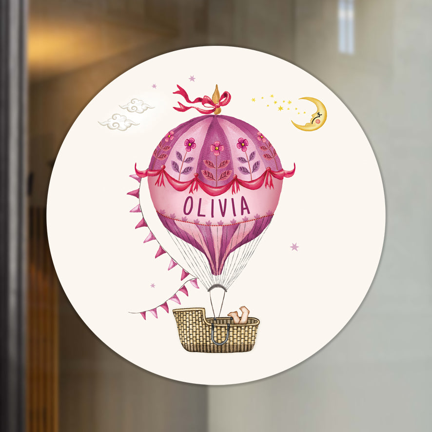 Raamsticker Baby Balloon Purple