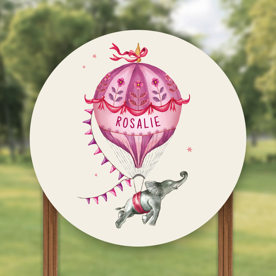 Tuinbord Elephant Balloon Lila