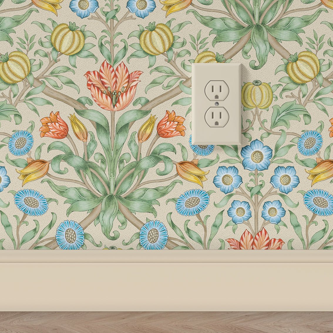 Behang Blooming Flowers Terra - Story of July