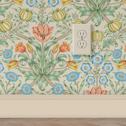 Behang Blooming Flowers Terra - Story of July