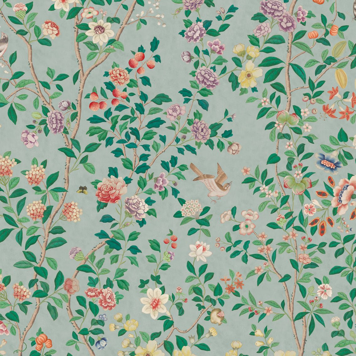 Behang Chinoiserie Light Blue - Story of July