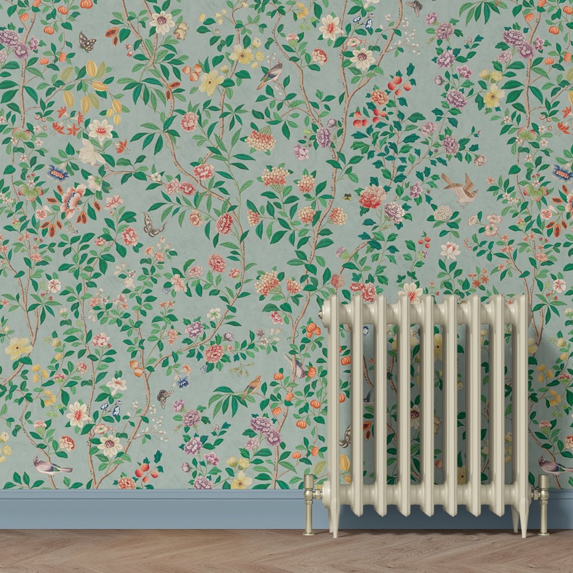 Behang Chinoiserie Light Blue - Story of July