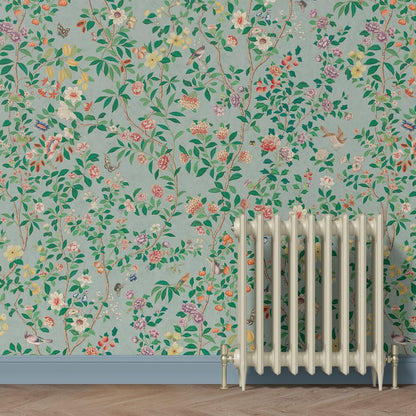 Behang Chinoiserie Light Blue - Story of July