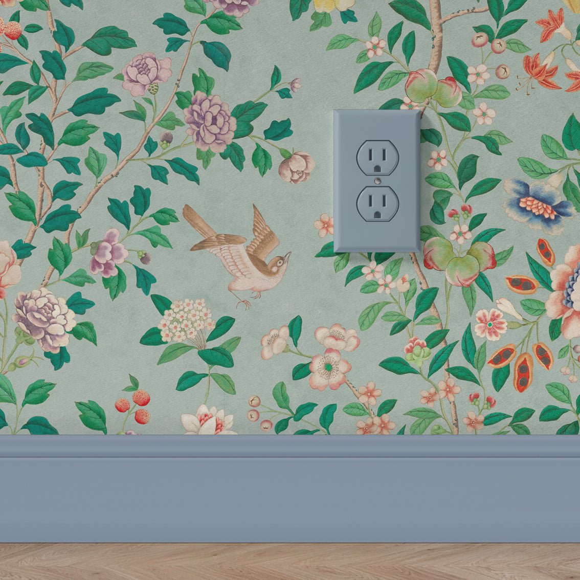 Behang Chinoiserie Light Blue - Story of July