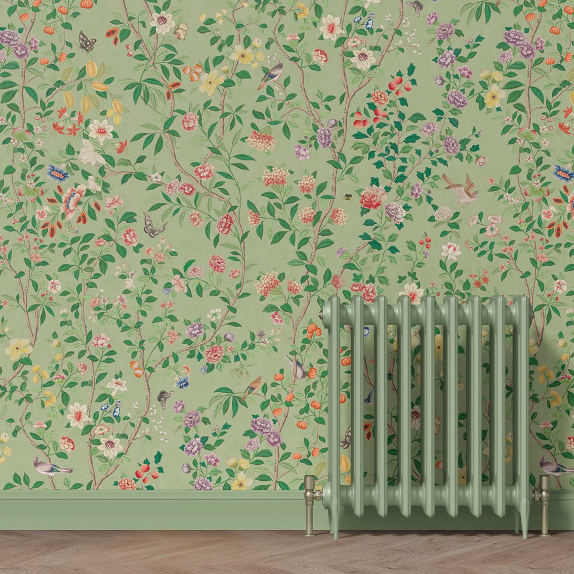 Behang Chinoiserie Lightgreen - Story of July