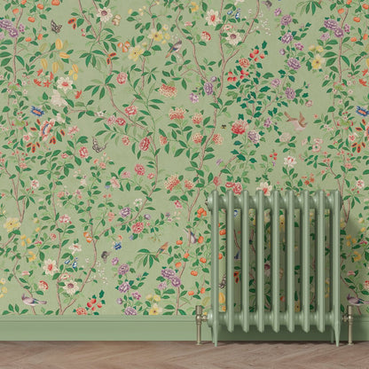 Behang Chinoiserie Lightgreen - Story of July