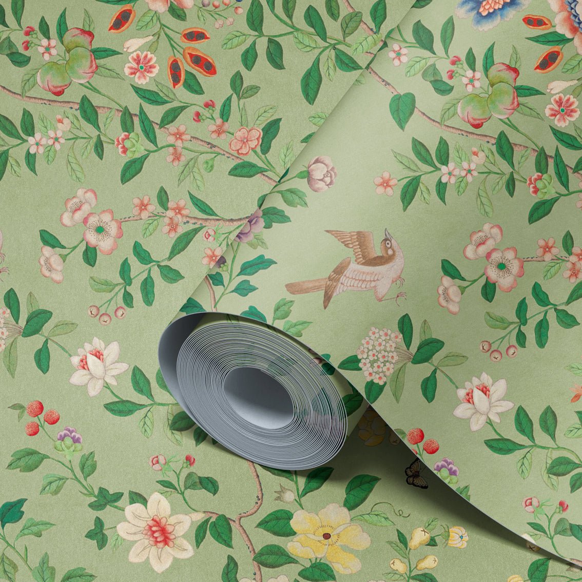 Behang Chinoiserie Lightgreen - Story of July