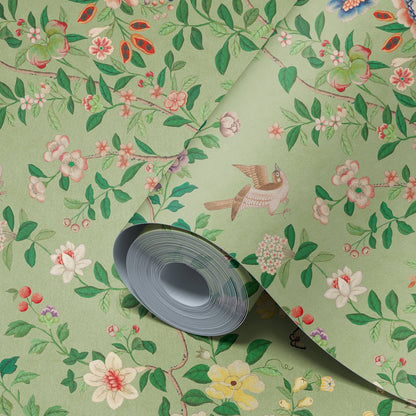 Behang Chinoiserie Lightgreen - Story of July