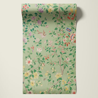 Behang Chinoiserie Lightgreen - Story of July