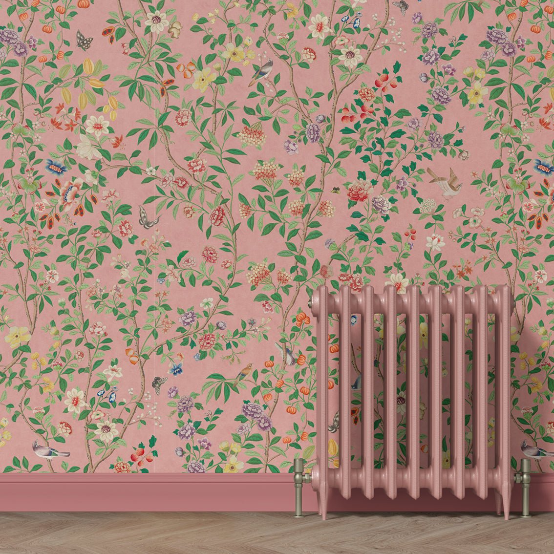 Behang Chinoiserie Pink - Story of July