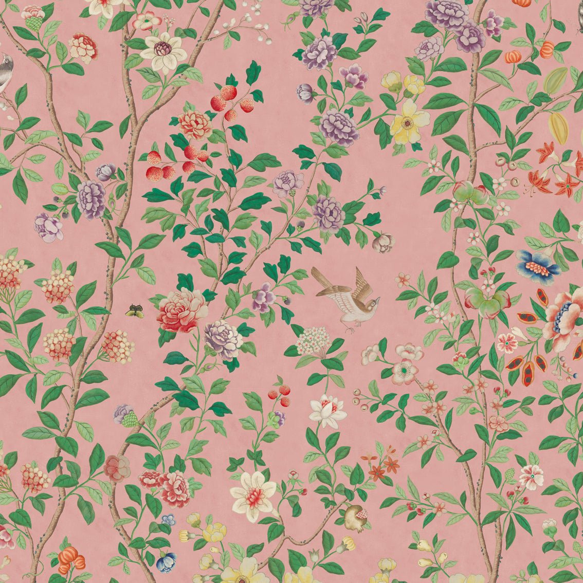 Behang Chinoiserie Pink - Story of July