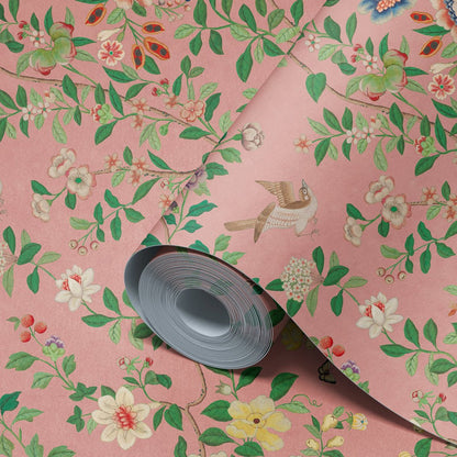 Behang Chinoiserie Pink - Story of July