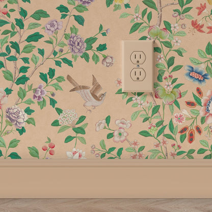Behang Chinoiserie Terra - Story of July