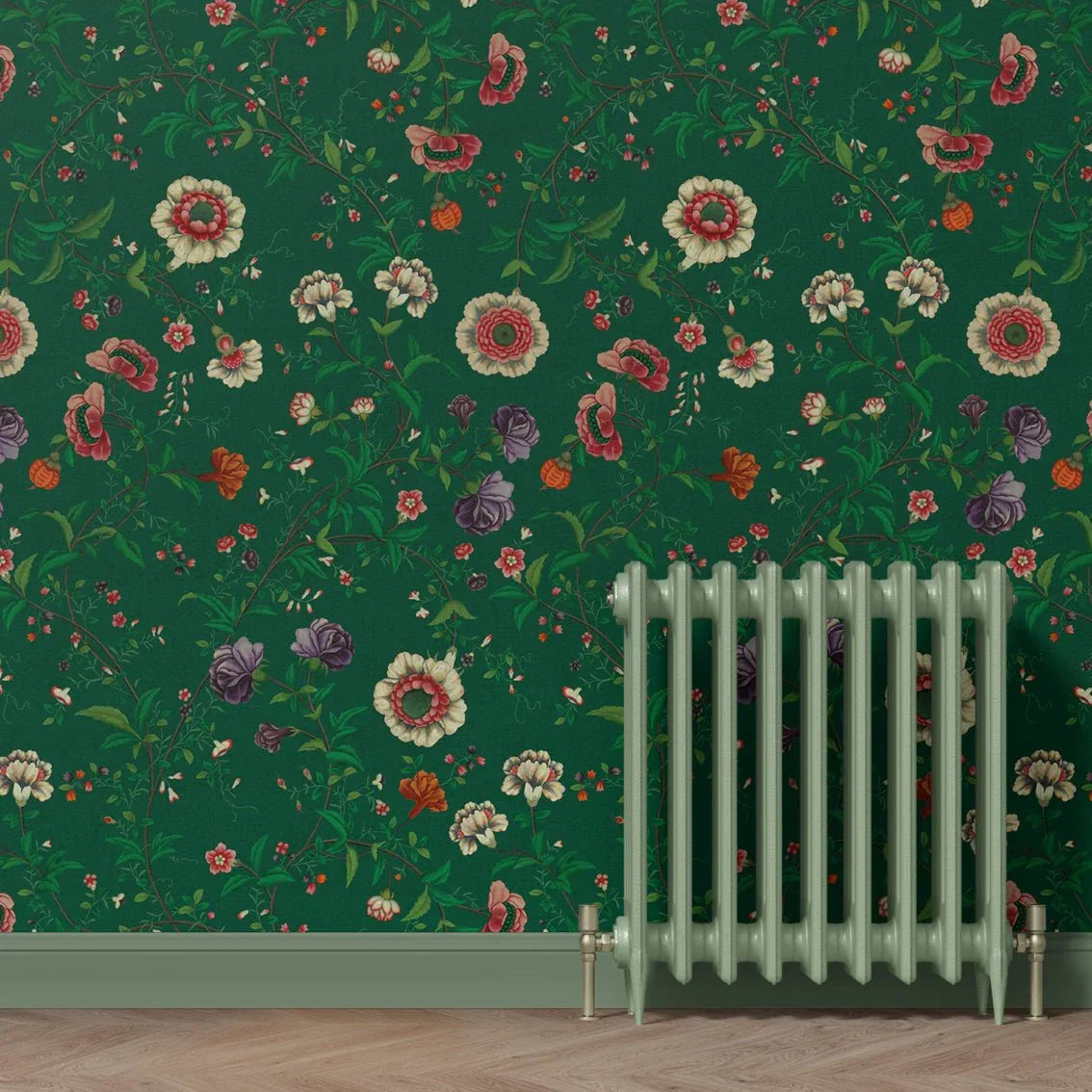 Behang Floral Heritage Darkgreen - Story of July