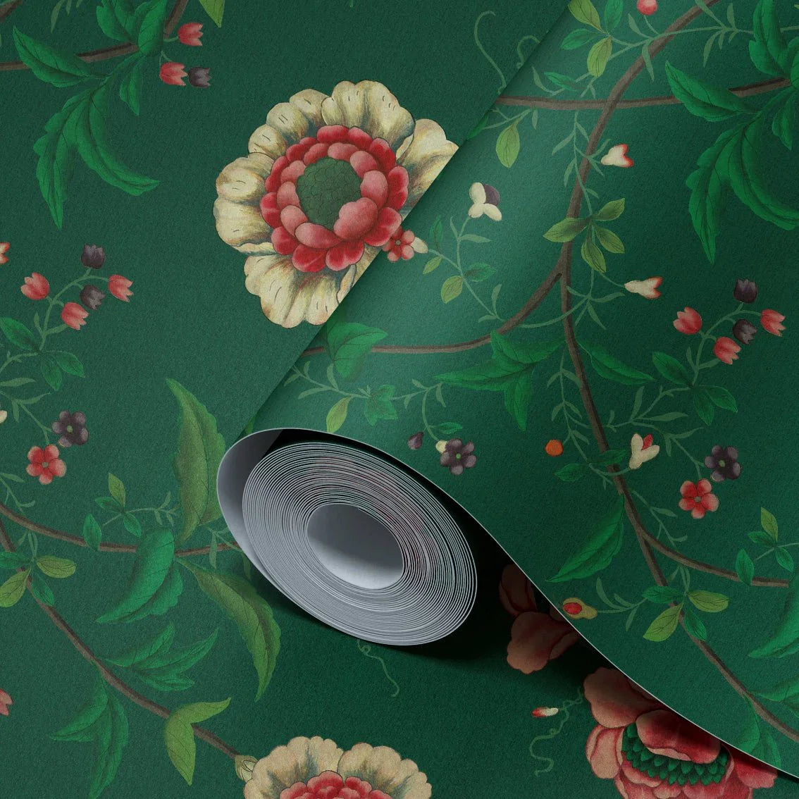 Behang Floral Heritage Darkgreen - Story of July