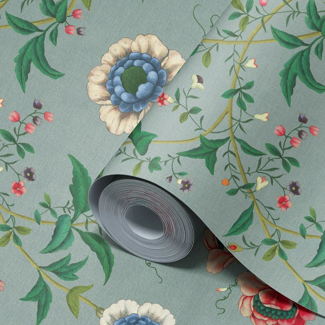 Behang Floral Heritage Light Blue - Story of July